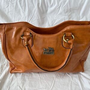 Coach Brown Leather Tote Bag